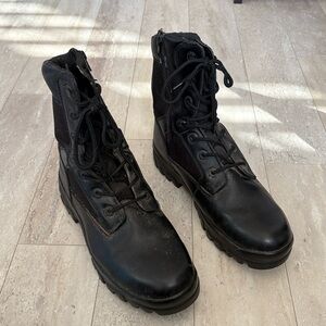 Men's Die Hard Leather Duty 8" Combat Boots Workwear Tactical Black 13
